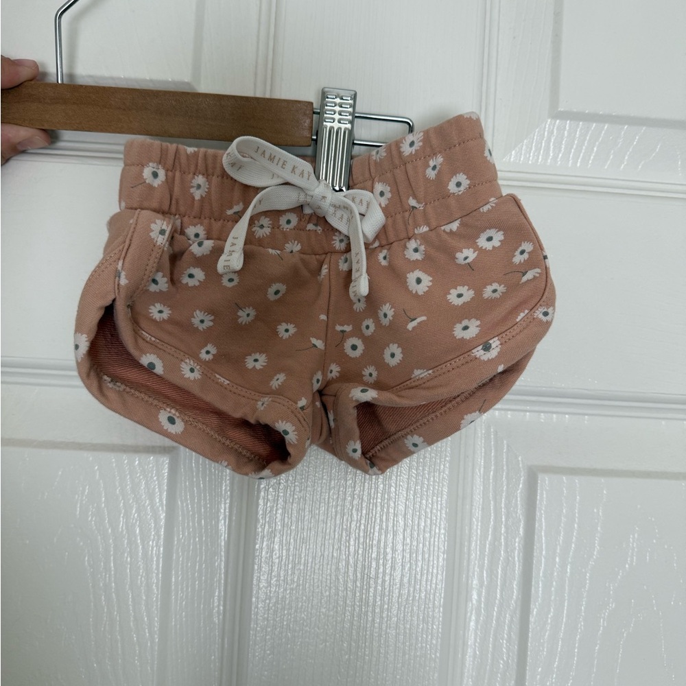 Jamie Kay Ivy Shorties Daisy Pink Peach Floral Kids Shorts